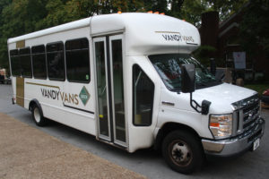 Rodney McKissack drives one of Vanderbilt's many Vandy Vans.